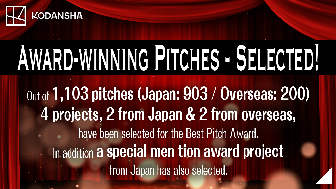 Award-winning Pitches - Selected!